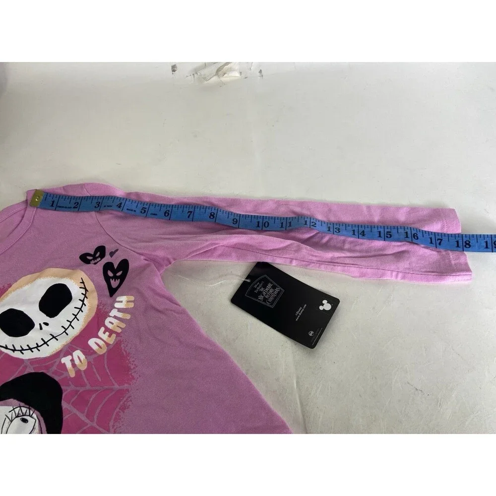 Disney Nightmare Before Christmas Jack Sally Long Sleeve T-Shirt Girls Size 5